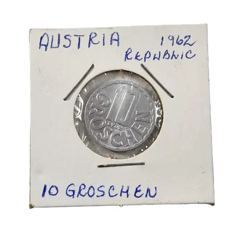 Vintage Coin 1962 Austria Republic 10 Groschen Coin