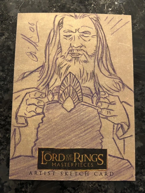 Topps Lord of the Rings Masterpieces Gandalf & Aragorn Crowning Sketch 1/1 Card
