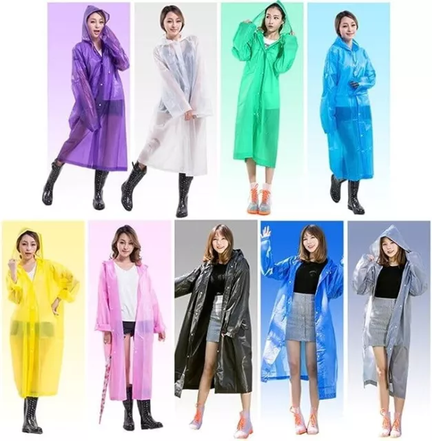 Adults/Kids Unisex Reusable Waterproof Rain Coat Portable Rain Jacket Poncho
