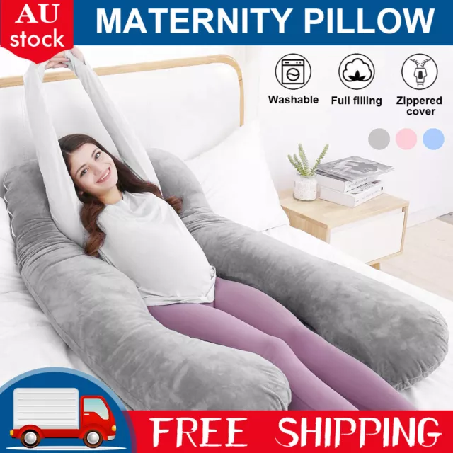 Pregnancy Maternity Pillow U-shaped Body Support Nursing Sleeping Feeding Grey