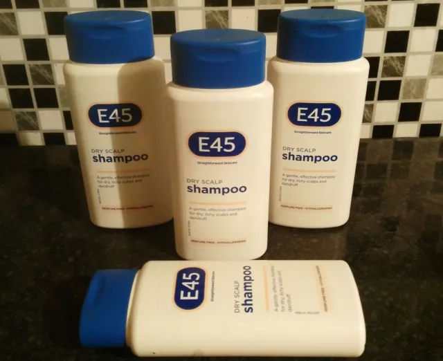 4 x E45 Shampoo cuoio capelluto secco dermatologico 200 ml (date 2026)