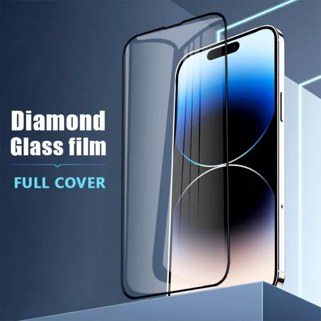 For iPhone 14 13 12 Pro Max 11 XS XR Full Cover Tempered Glass Screen Protector