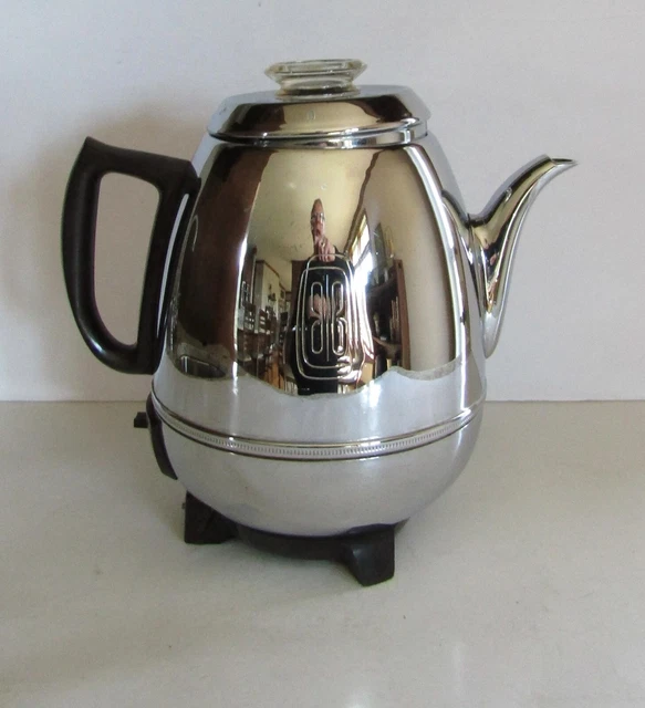 VINTAGE GENERAL ELECTRIC GE Automatic Electric Percolator Coffee Pot