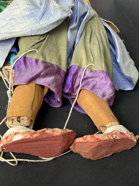 Antique Asian Burmese Folk Art Wooden Puppet Marionette Doll 14