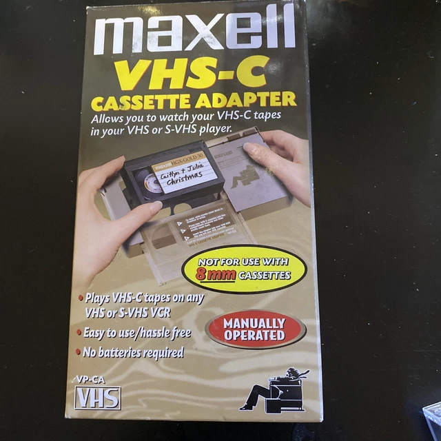 MAXELL VHSC CASSETTE adapter Watch VHSC in VHS player VPCA 29.71