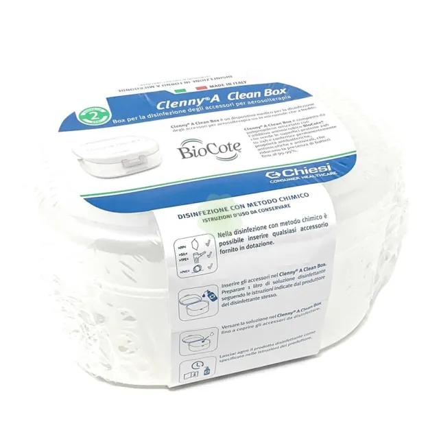 Clenny A Clean Box - Box per la disinfezione degli accessori per aerosolterapia.