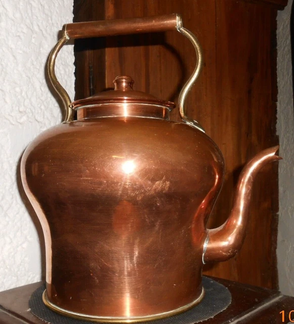 Huilier Artisanal En Cuivre Et Laiton 1 Litre - Pour Huile D'olive, Intérieur Inox, Fabrication Italienne, Décoration Cuisine Professionnelle - 4