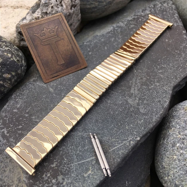 1959 10k Gold-Filled Short Premium Speidel USA Expansion nos Vintage Watch Band