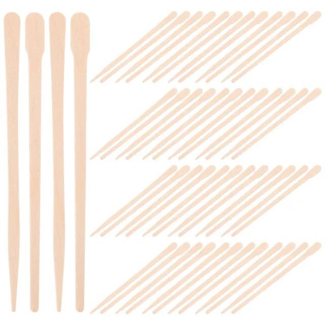 200 pcs Wooden Waxing Stick Applicator Wooden Wax Stick Spatula for Hair Removal