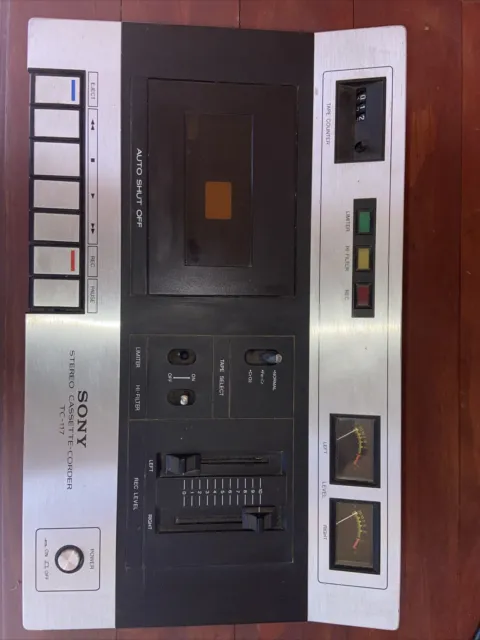 Classic Sony Top Load Cassette Tape Deck Tc-117