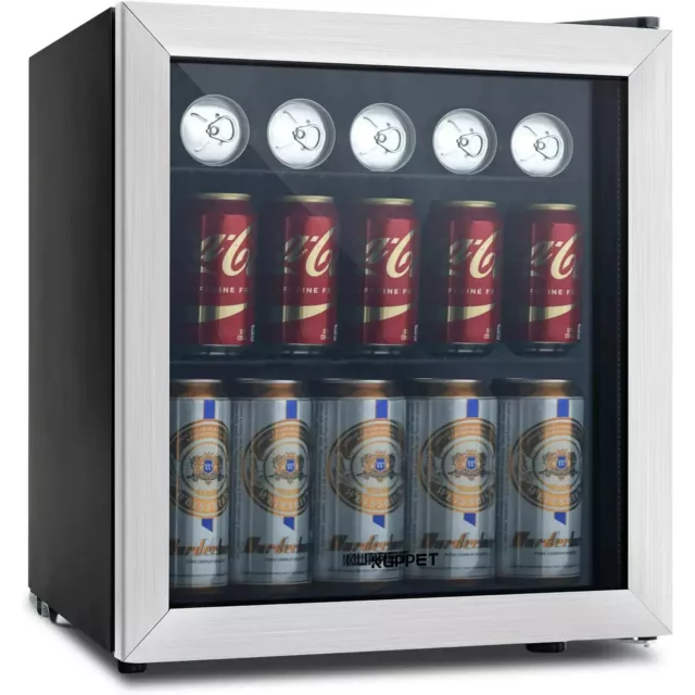 62-Can/120-Can Beverage Refrigerator and Cooler,Small Mini Fridge for Home,Black