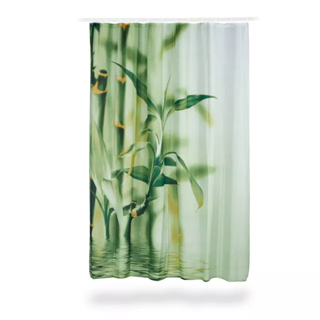 Tenda per doccia in tessuto con disegno floreale bambù 180 x 200 vasca da bagno