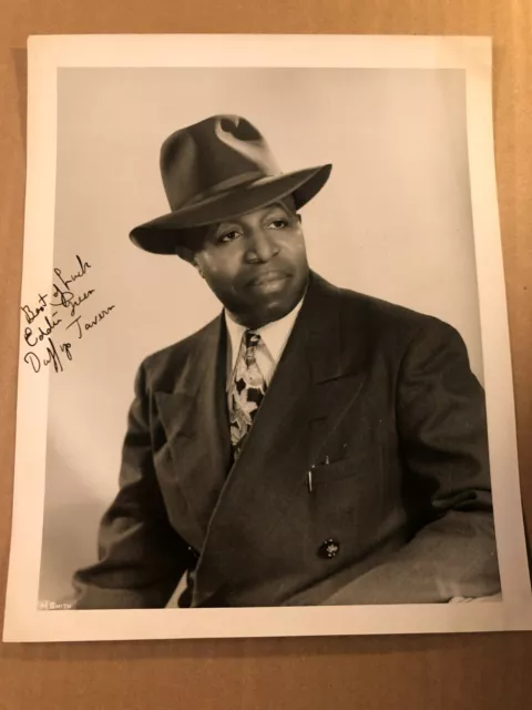 Eddie Green Extremely Rare Very Early Autographed 8/10 Photo d.'50 Race Pictures