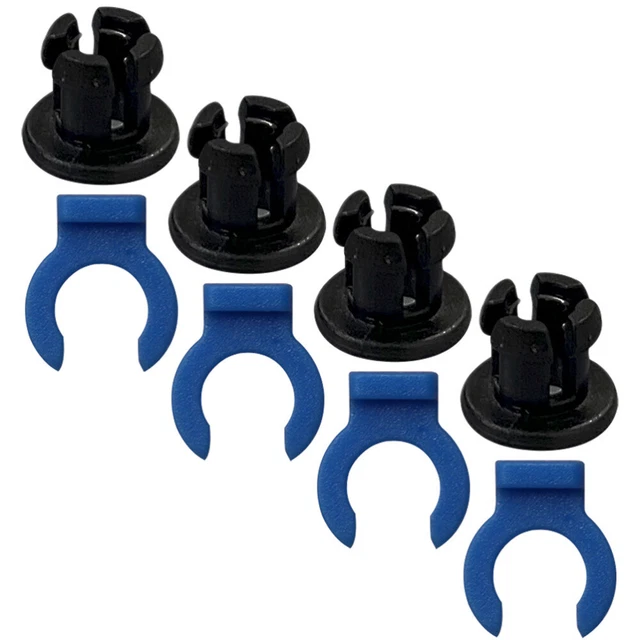 Sourcing Map Morsetti Per Tubi PVC A U - 8 Pezzi, Supporto Per Tubo Diametro 50mm, Fibbie Per Fissaggio A Parete, Per Irrigazione E Impianti Idrici, Nero