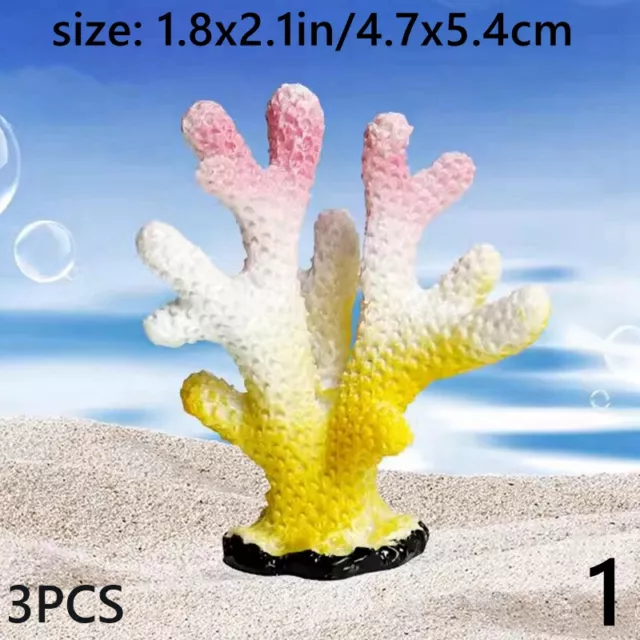 3X Mini Emulation PVC Coral Tree Aquarium Fish Tank Landscape Ornament Decor