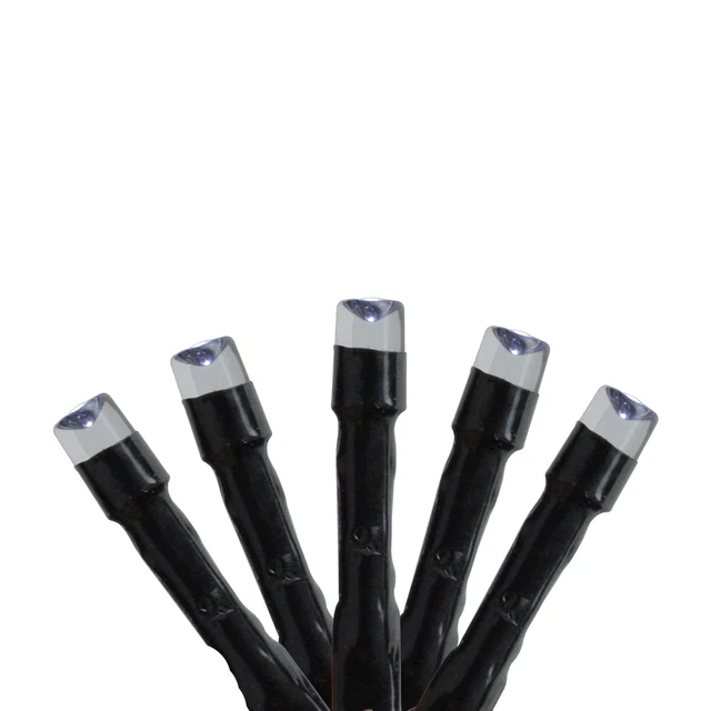 Kaemingk 192 B/O White LED 8-Function Christmas Lights - 47.75 ft Black Wire