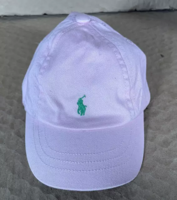 Polo Ralph Lauren Hat Cap Baby Infant Pink Green logo Cotton Layette Child