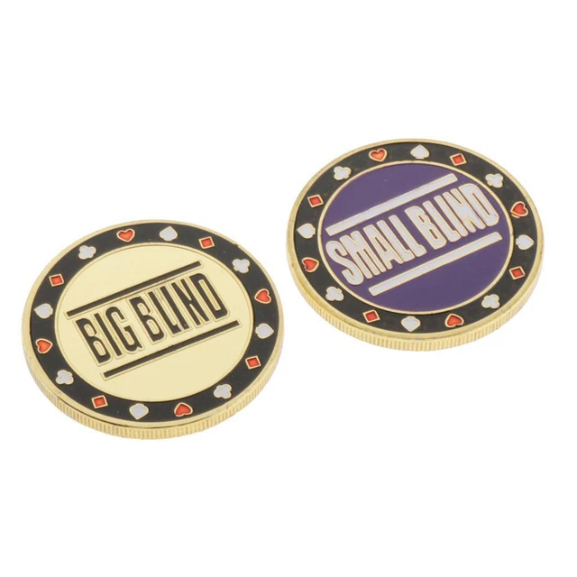 2pcs Dealer Button Chips Big/Small Texas Roulette Game Accs
