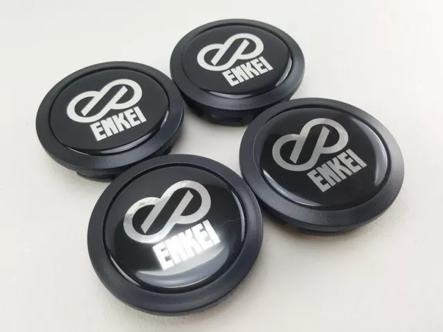 Center Caps Hub Wheels Cover Jante pour ENKEI Logo Noir Taille 58mm. Course...