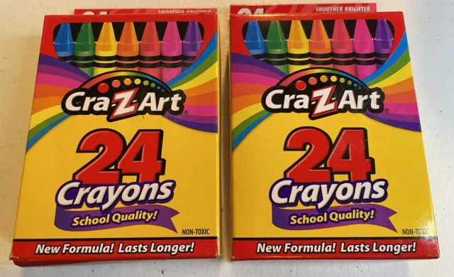 Cra-Z-Art 24 Count Crayons School Quality New Formula Last Longer Lot Of 13  NEW
