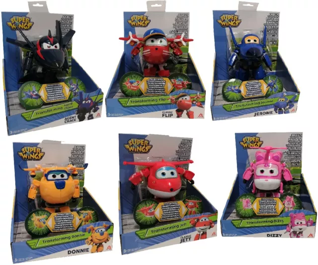 Super Wings Transformer Flugzeuge Jett Chase Donnie Jerome Dizzy Flip (Auswahl)