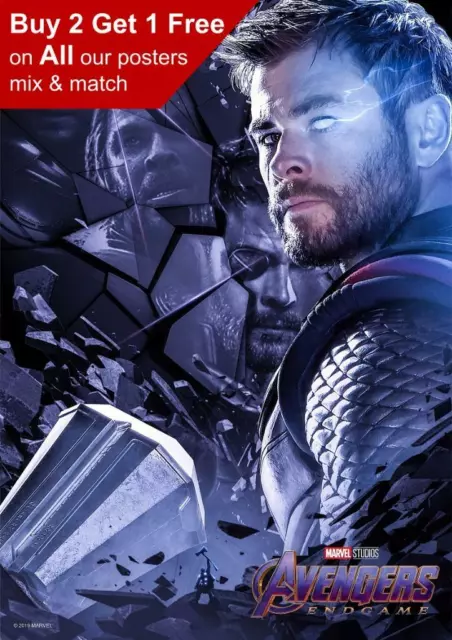 Marvel Avengers Endgame Thor Poster A5 A4 A3 A2 A1