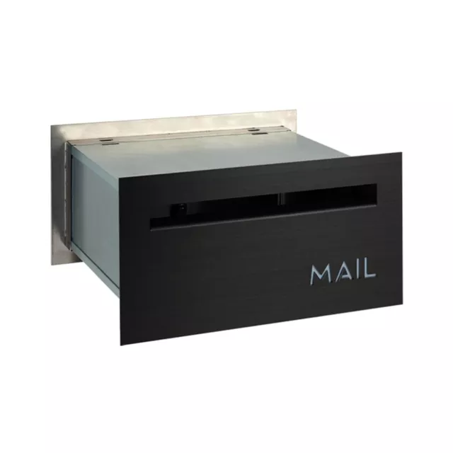 Brick-in Chute Through The Wall Stainless Steel Mailbox - Modern Architectura...