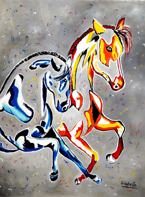 Caballos  obra de Gilaberte