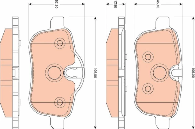 TRW Gdb1827 set pastiglie freno freno a disco per BMW 09-16
