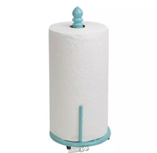 Cast Iron Paper Towel Holder Turquoise 2