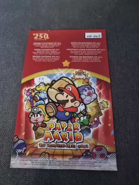 Code points Vip Nintendo Gamecube Paper Mario La Porte Millénaire  officiel