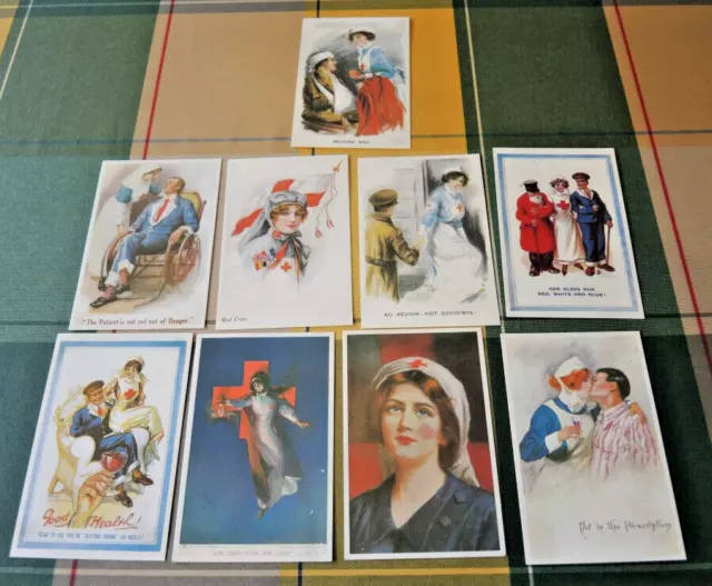 9 Halcyon Cards Reproduction Ww1 “Nurse” Postcards Unused #16