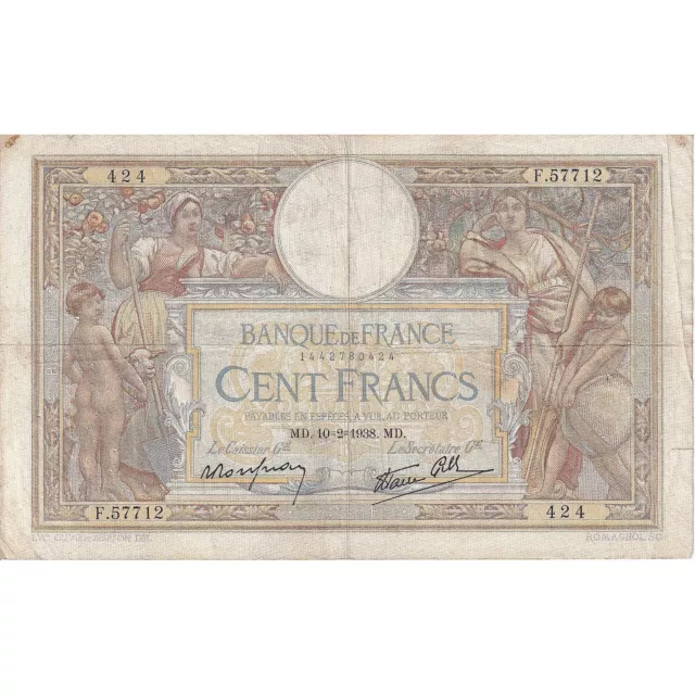 [#195707] France, 100 Francs, Luc Olivier Merson, F.57712, TB, Fayette:25.10, KM