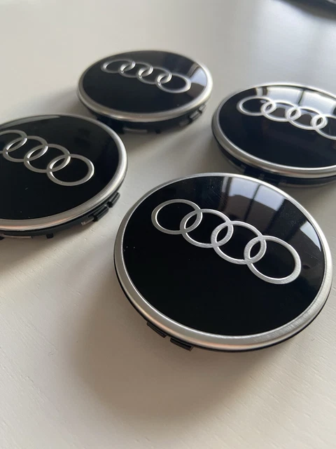 PUMU Adesivi Sport Per Cerchi E Specchietti Audi – Sticker Tuning Nero 10cm – 5 Pezzi Con Application Tape - 5