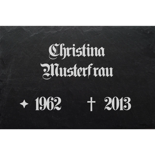 LASER ENGRAVING GRAVESTONE002 Grave Memorial Mourning Plate WITH YOUR
