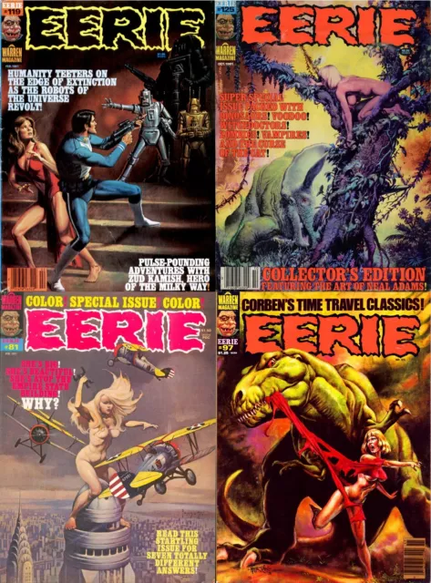 141 Old Issues of Eerie Comic Horror Thriller Science Sexy Saucy Magazine DVD