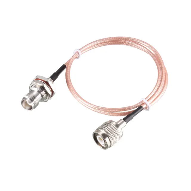 RG316 RF Coax Cable TNC Male to TNC Female Bulkhead Pigtail Cable 0.61M/2Ft