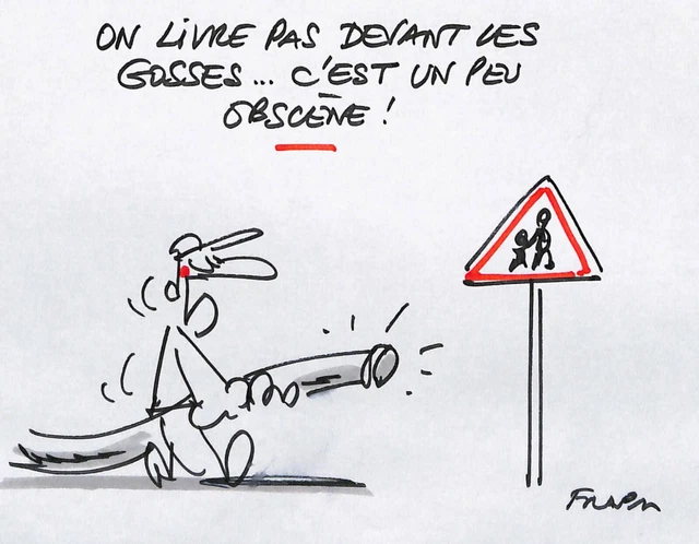 Dessin Original Signé Schmit – Jeu Des Erreurs – BD Humour Presse