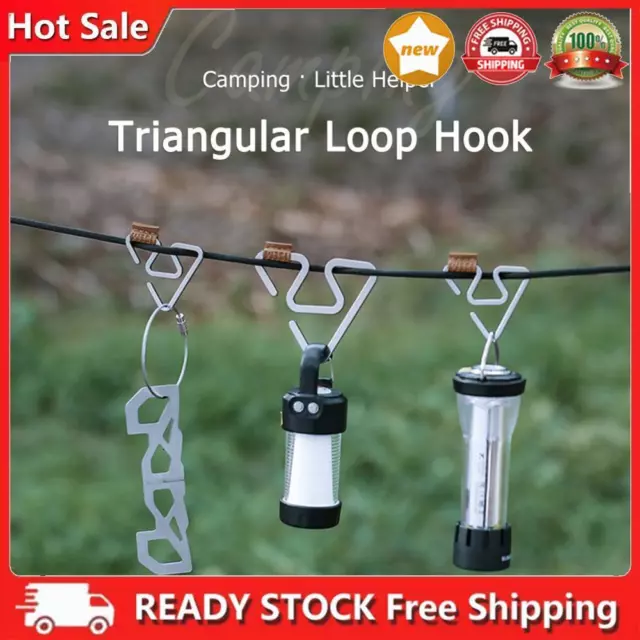 S-Shaped Camping Storage Hook Safety Clip Lantern Stand Hooks for Outdoor Hiking