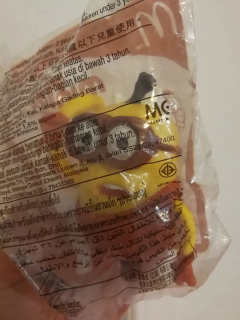 McDonald's Happy Meal Toys Minions 2015 Minion Caveman Brand New sealed