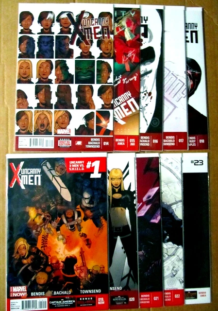 LOT OF 10 Uncanny X-Men 2013 14-23 Marvel Bendis Magneto Cyclops BAGGED BOARD