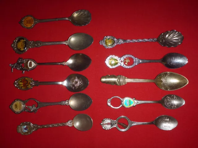 Lot of 11 Vintage Souvenir Collector Spoons United States World Expo