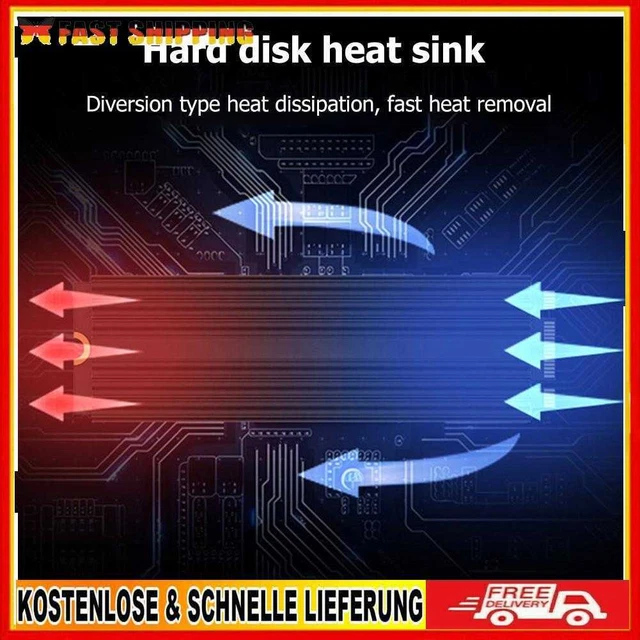 Disco duro de estado sólido NVME disipador térmico disco duro radiador de aluminio (negro)