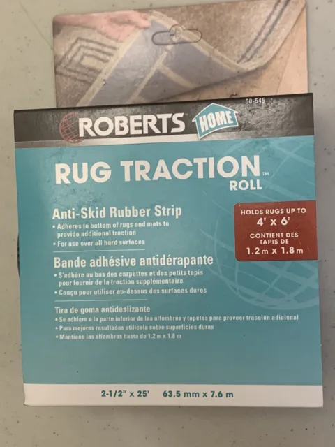 ROBERTS 50-545 2-1/2”x 25 Foot Roll of Rug Traction Indoor Anti-Slip Tape