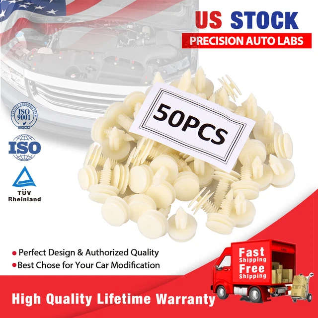 50Pcs Nylon Car Front Door Panel Retainer Clips Rivet for GM Chevrolet Chevy GMC