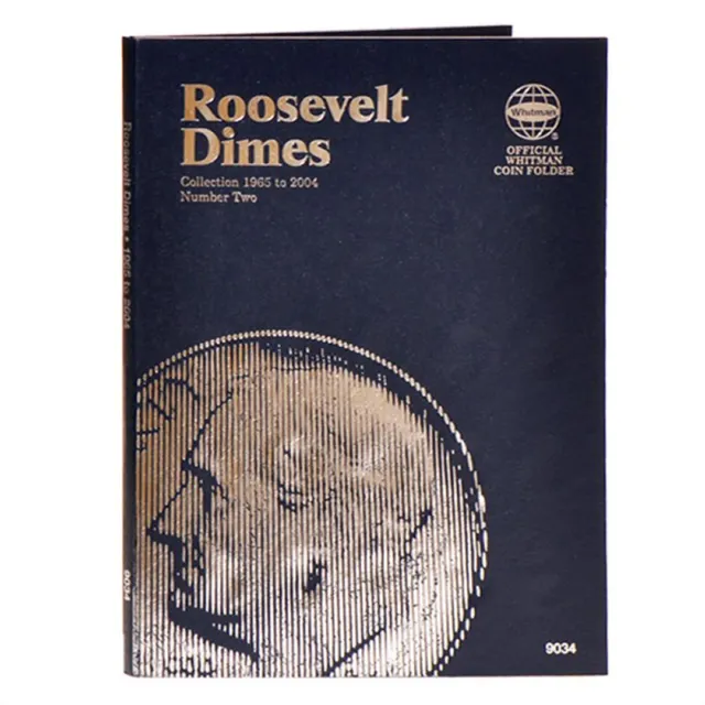 Whitman Blue Coin Folder 9034 Roosevelt Dime #2 1965-2004  Album / Book  10 cent