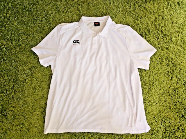 Polo Shirt Canterbury Vapodri bianca 5XL ~ Rugby Union, Tennis, Calcio, Casual