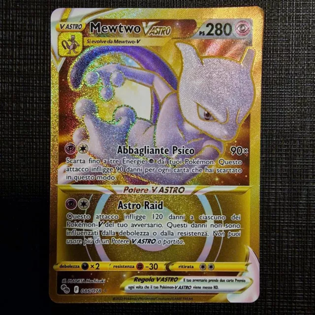 Mewtwo V Astro / Vstar Pokemon Go 031/078 Rare Holo Foil Italian