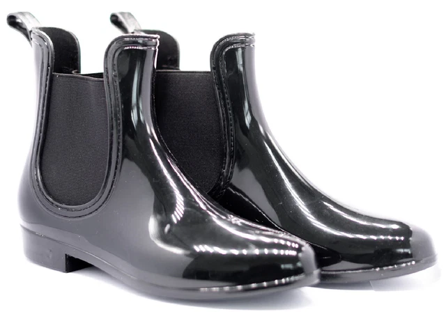 Femmes Bottes Neige Pluie Plat Cheville WELLINGTON Chelsea Chaussures Taille