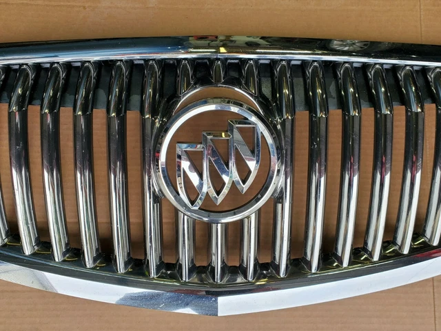 2008-2012 Buick Enclave Front UPPER Bumper Grille Chrome w/ BRACKETS OEM 3